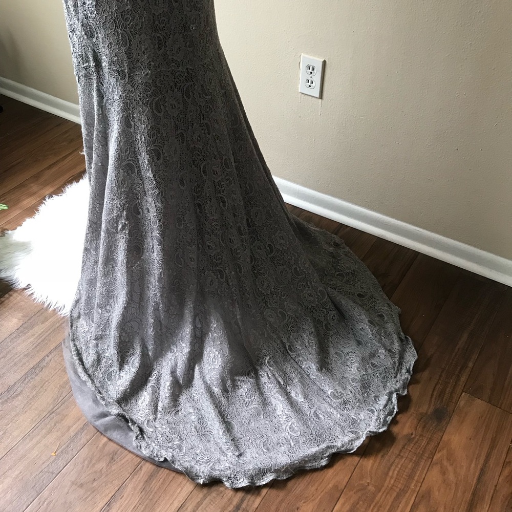 Rina DeMontella Lace/Rhinestone Gala Evening Gown - Picture 3 of 6